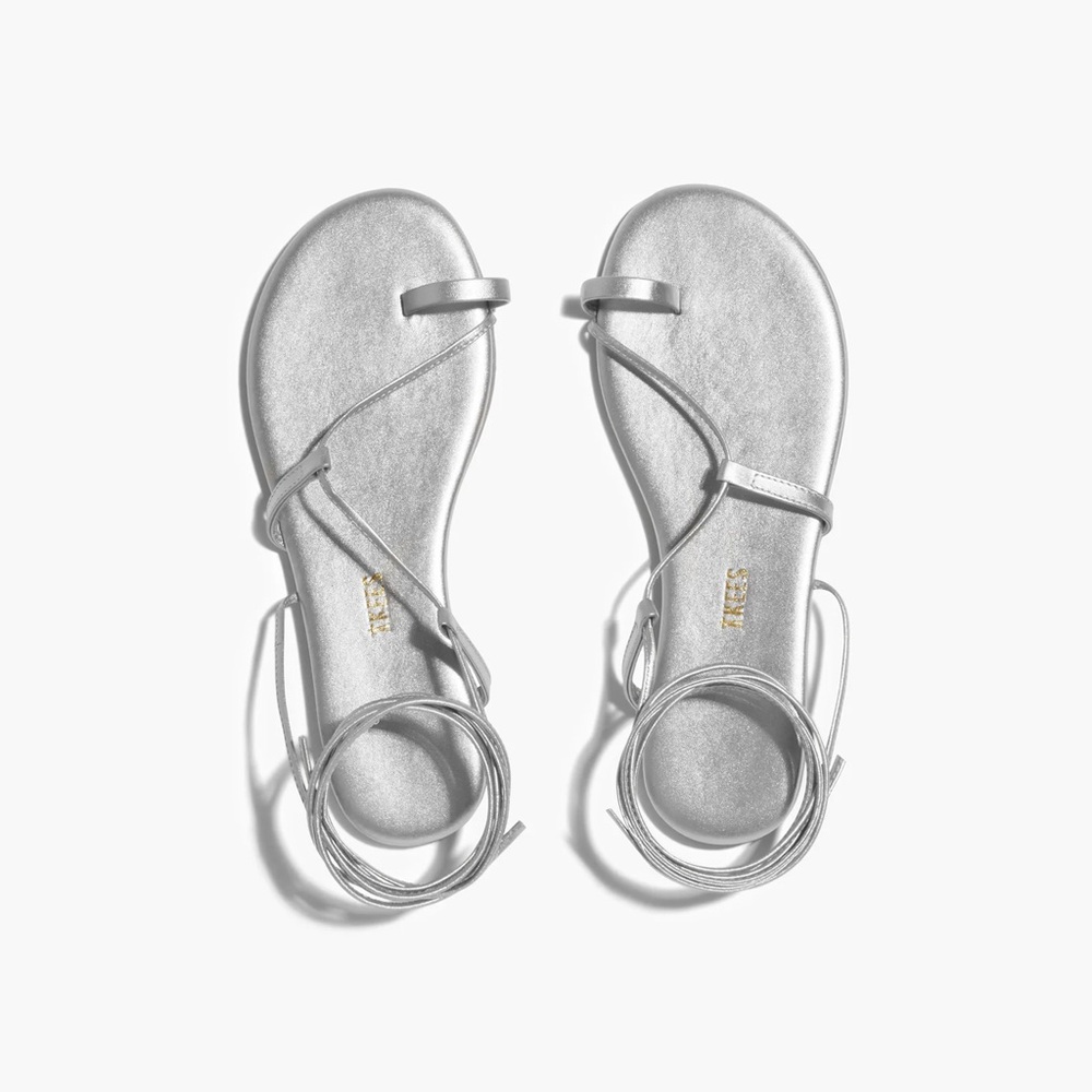 Tkees Jo Silver Sandals Size 8